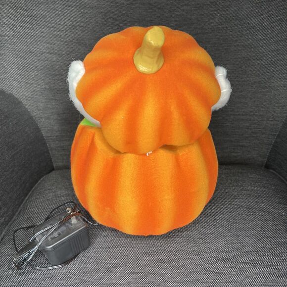 Halloween Fiber Optic Light Up Jack o Lantern Ghost Color Changing 2002 PAC 12" - Picture 6 of 7